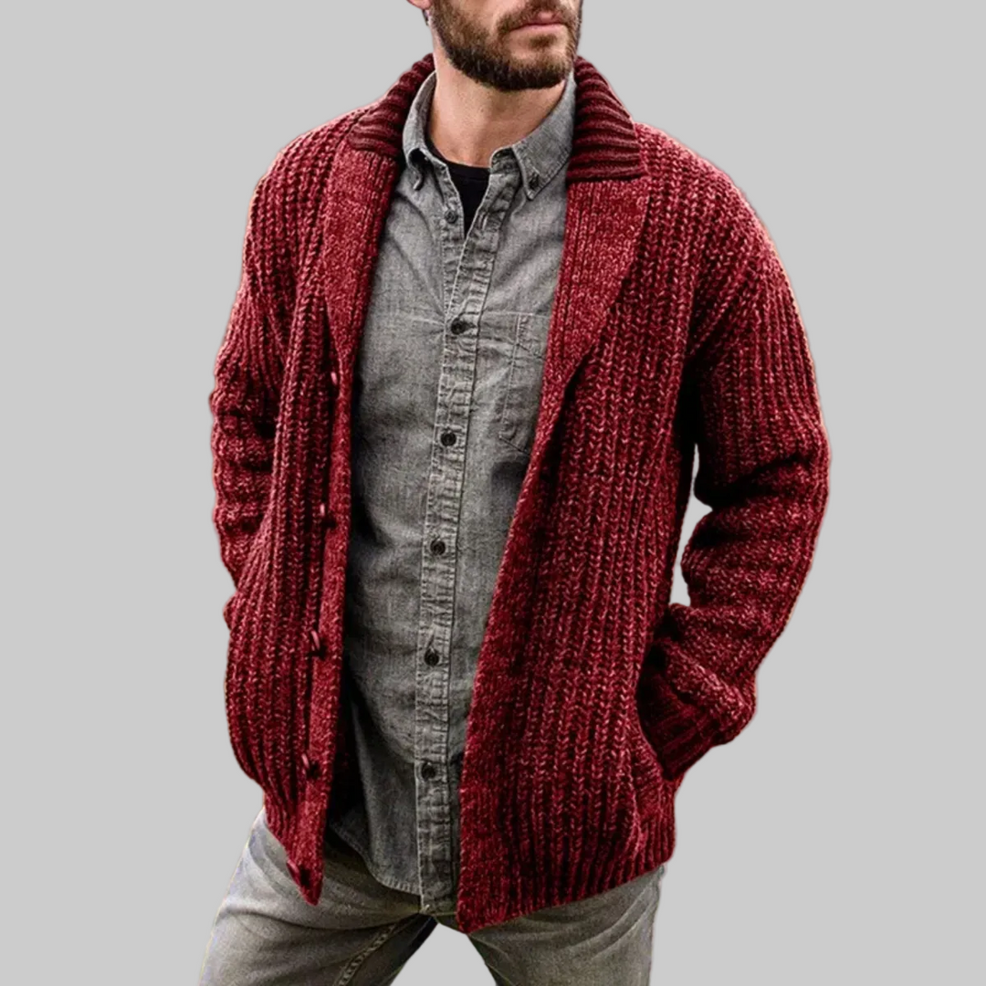 Men | Knit Shawl Collar Cardigan
