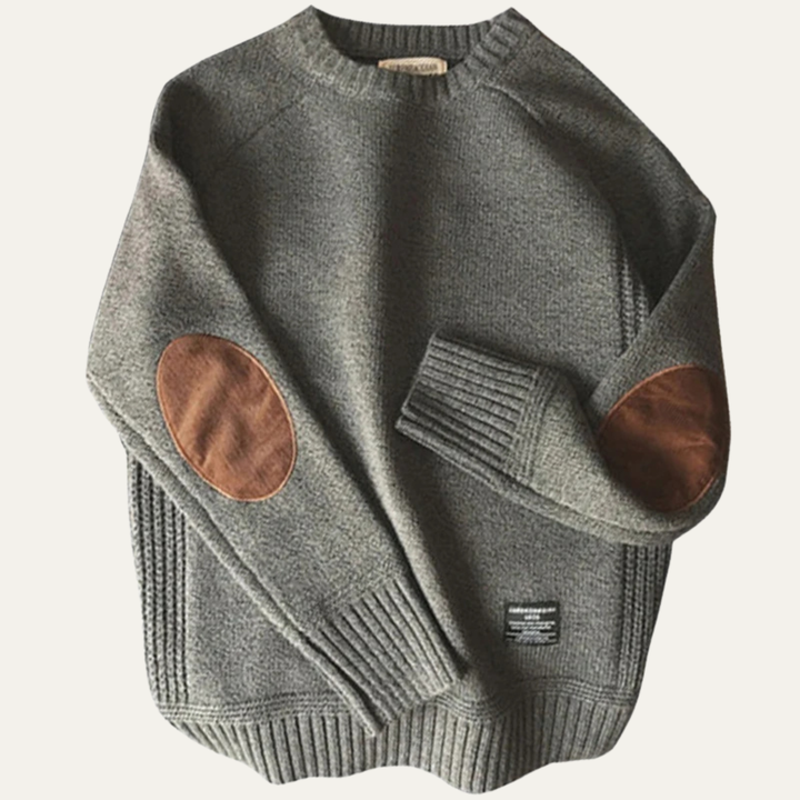 Men | Knit Sweater with Elbow Patches