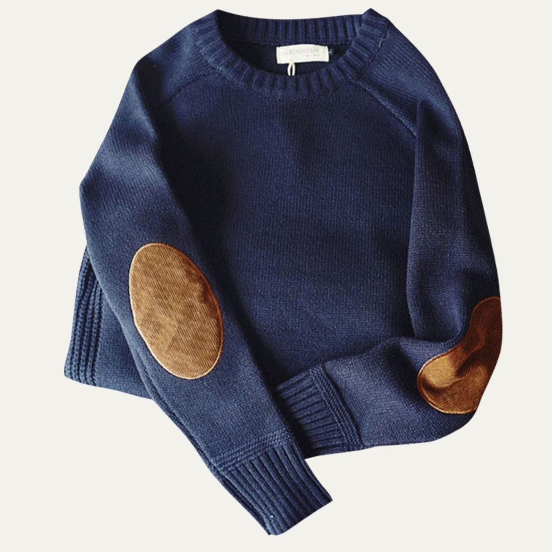Men | Knit Sweater with Elbow Patches
