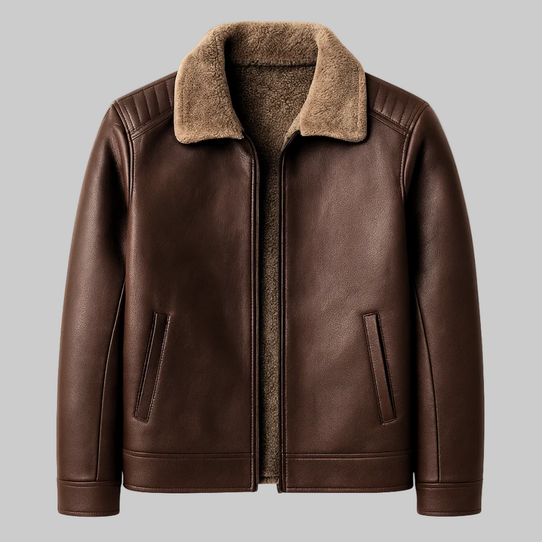 Men | Fleece Lined Leather Jacket