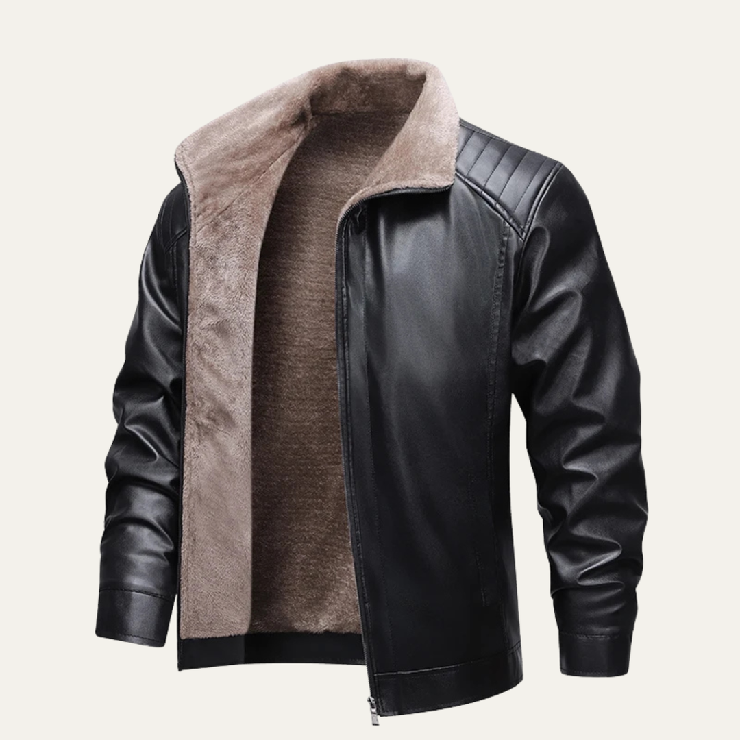 Men | Fleece Lined Leather Jacket