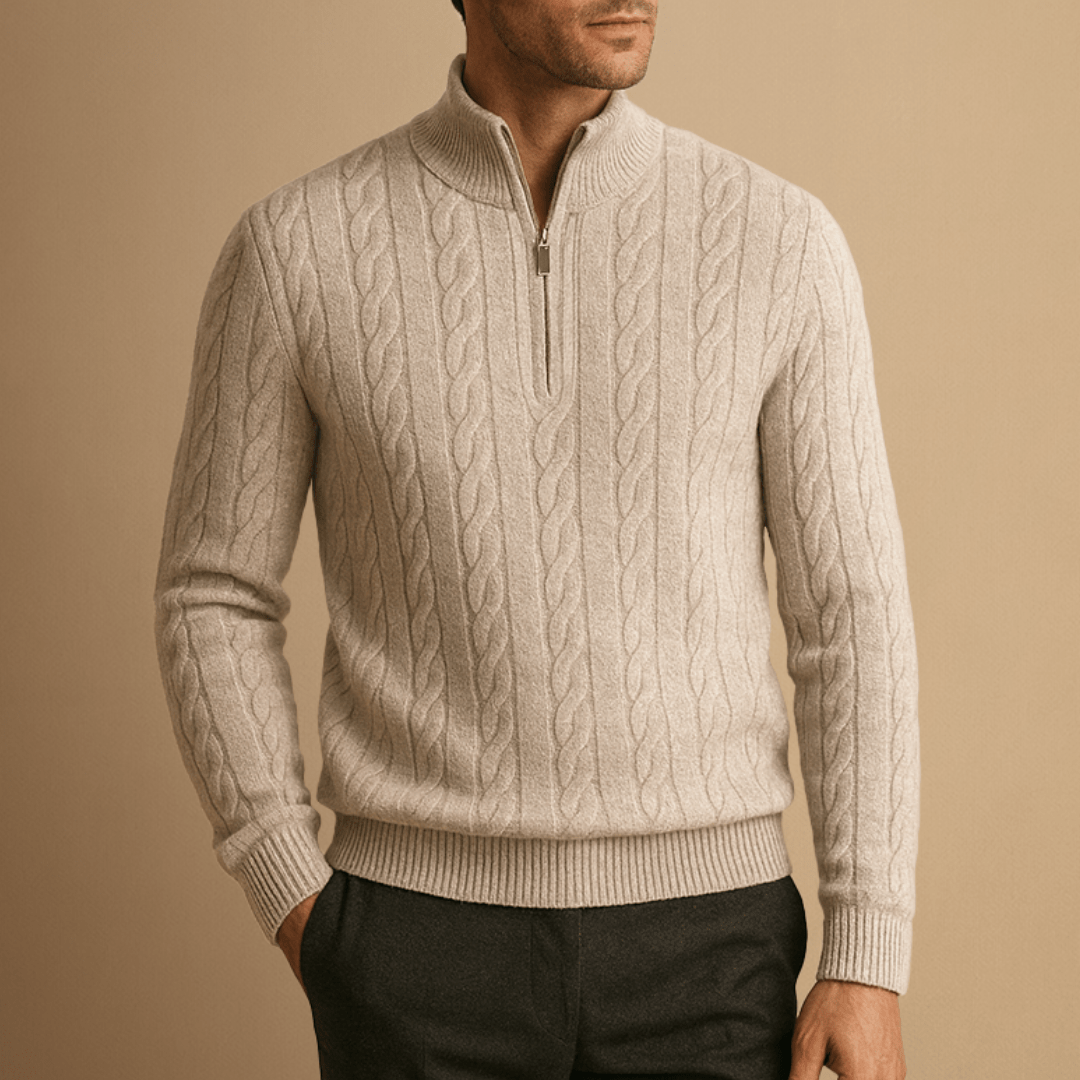 Men Cable-Knit Jumper
