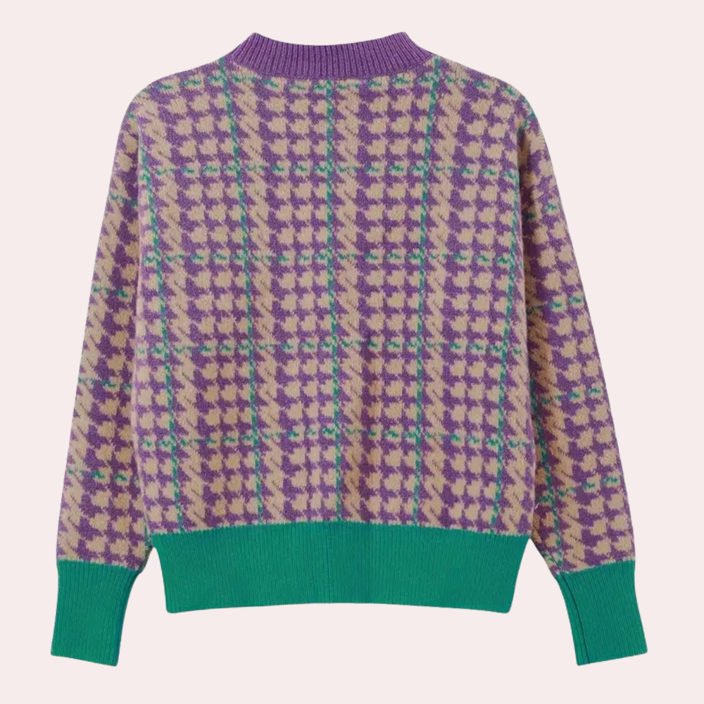 Women | Houndstooth pattern cardigan