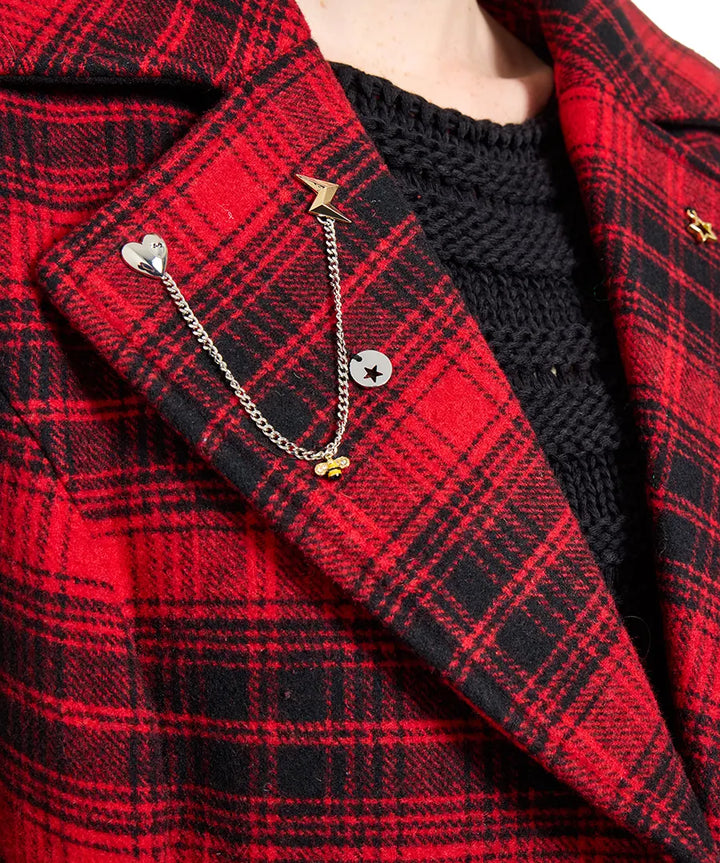 Women | Long Checked Coat
