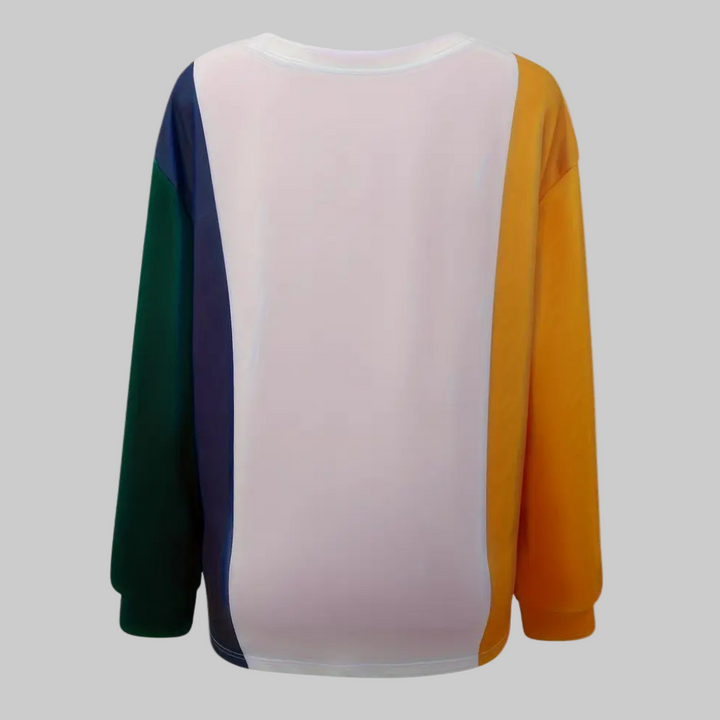 Women | Sweater with colorful graphic shoulders