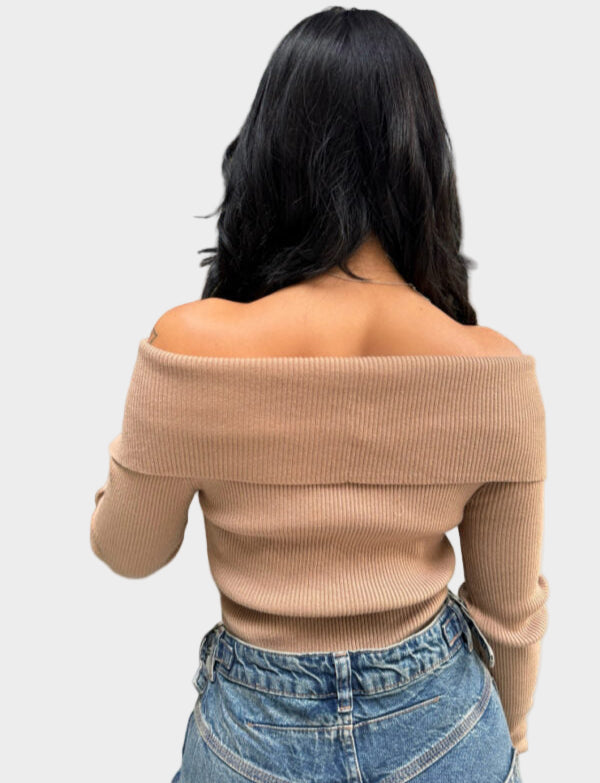 Women | Ribbed off-the-shoulder top