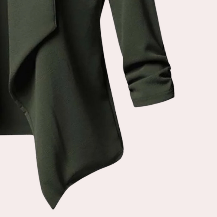 Women | Draped blazer jacket with 3/4 sleeves