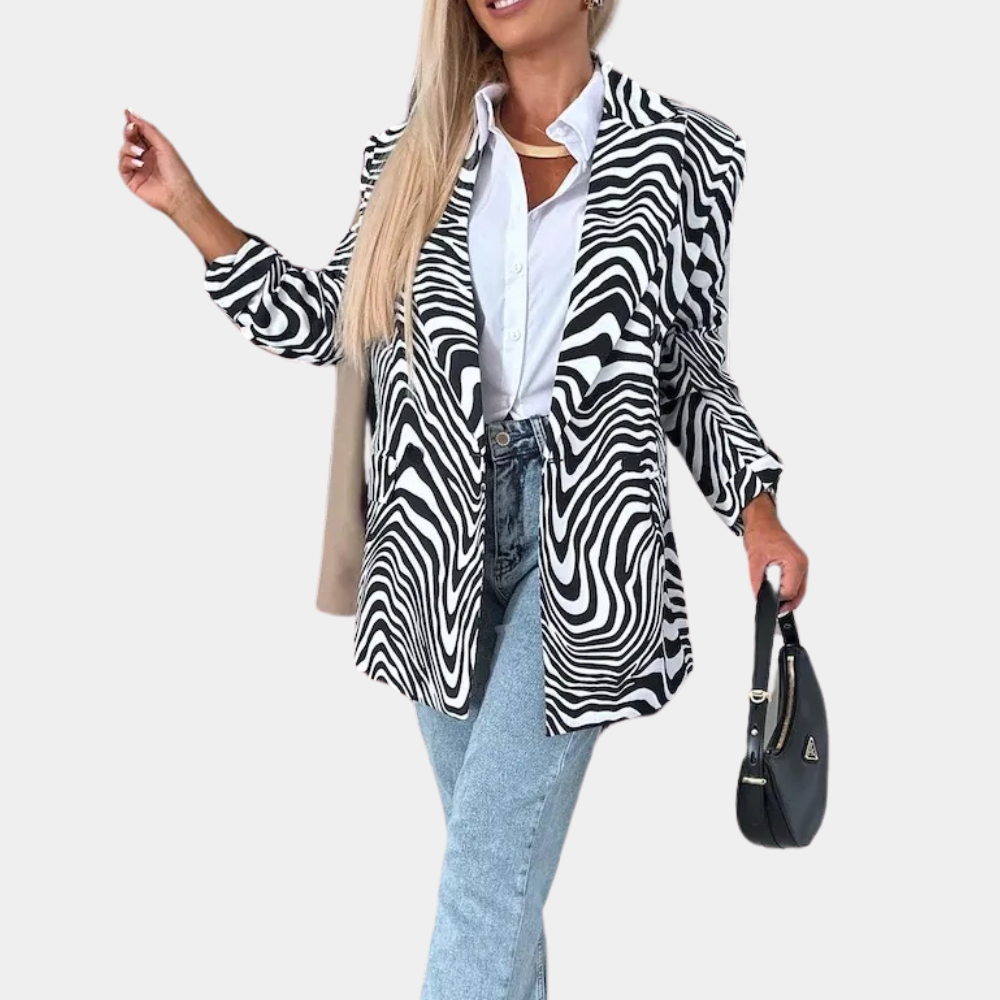 Women | Zebra print blazer jacket