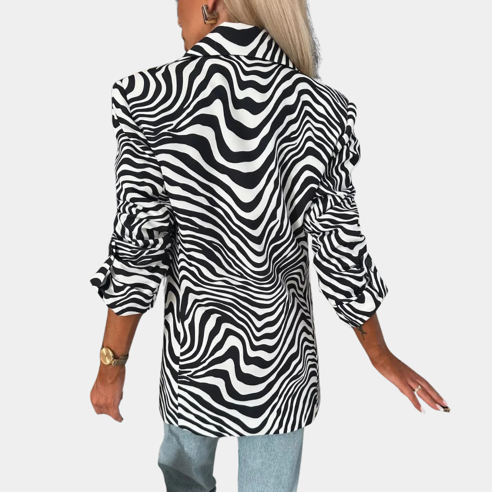 Women | Zebra print blazer jacket