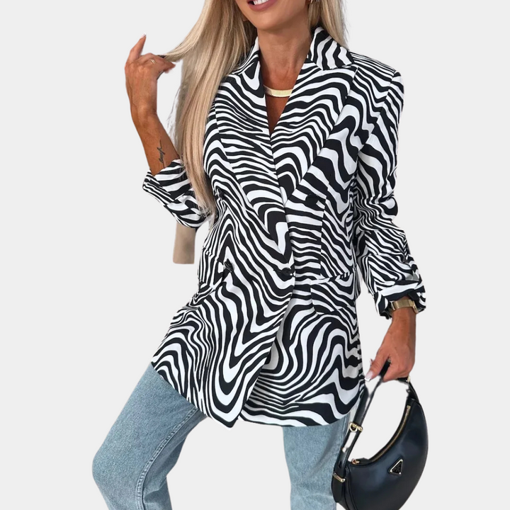 Women | Zebra print blazer jacket