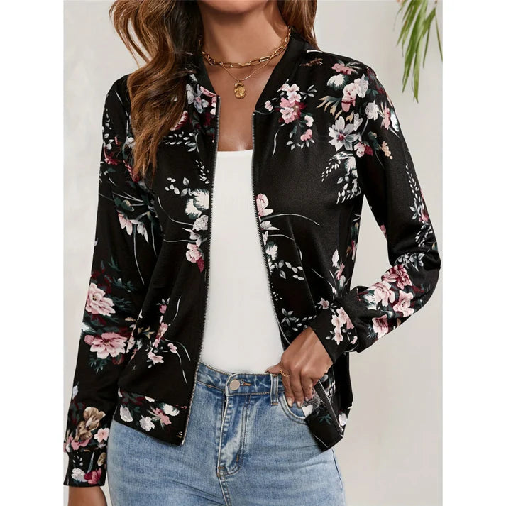 Women | Floral print bomber jacket