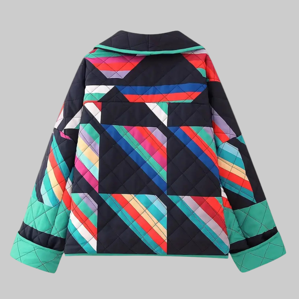 Women | Quilted jacket with geometric patterns