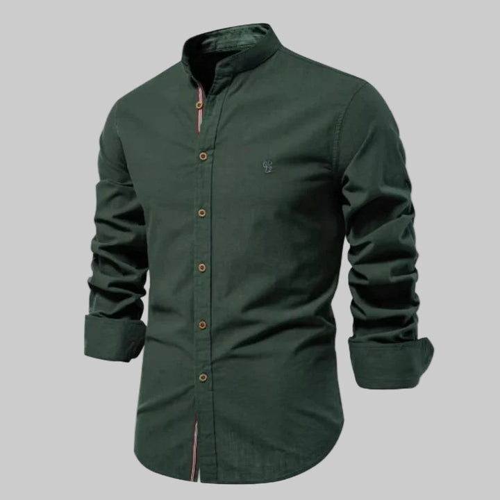 Men | Slim-fit shirt with round collar