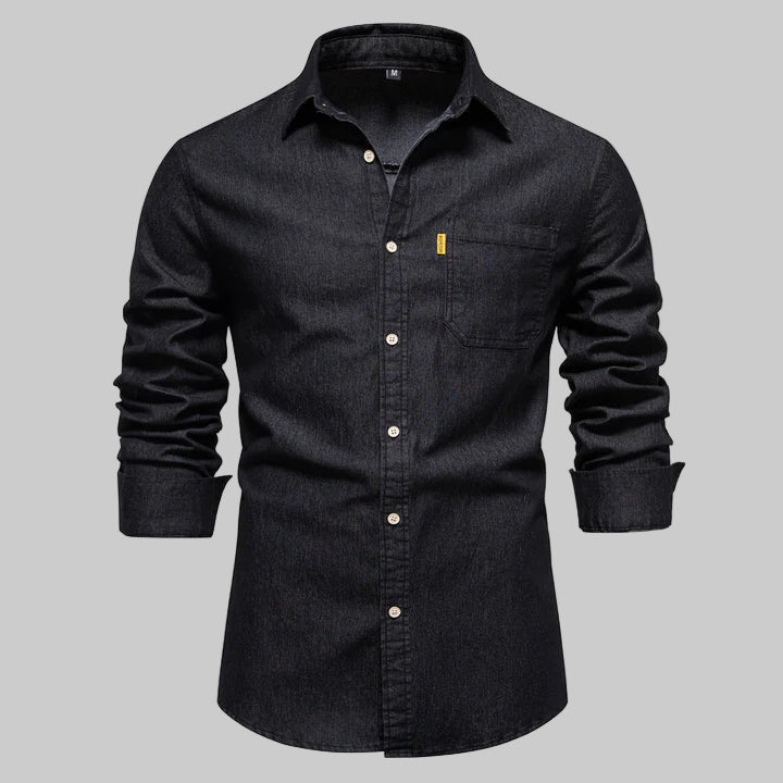 Men | Long-sleeved denim shirt
