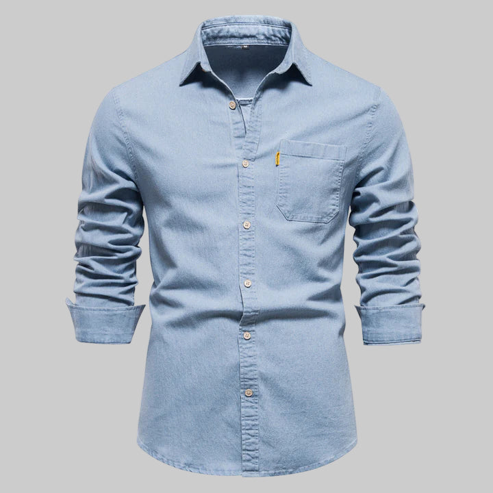 Men | Long-sleeved denim shirt