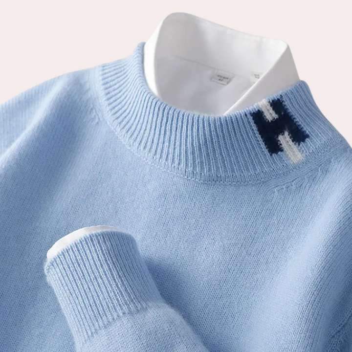 Men | Sweater with ribbed collar
