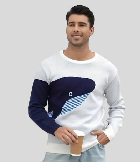 Men | Sweater with whale pattern