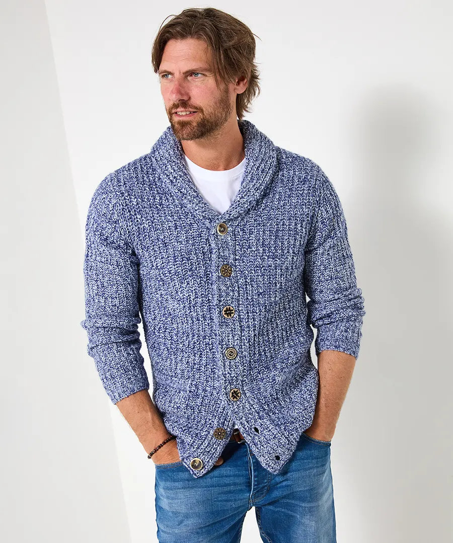 Men | Knitted sweater with shawl collar