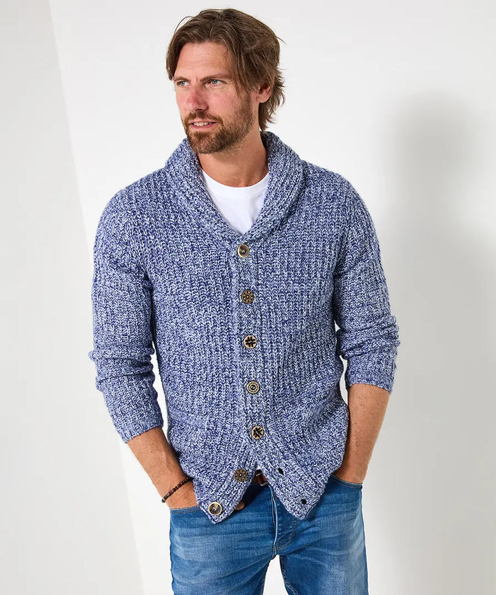 Men | Knitted sweater with shawl collar