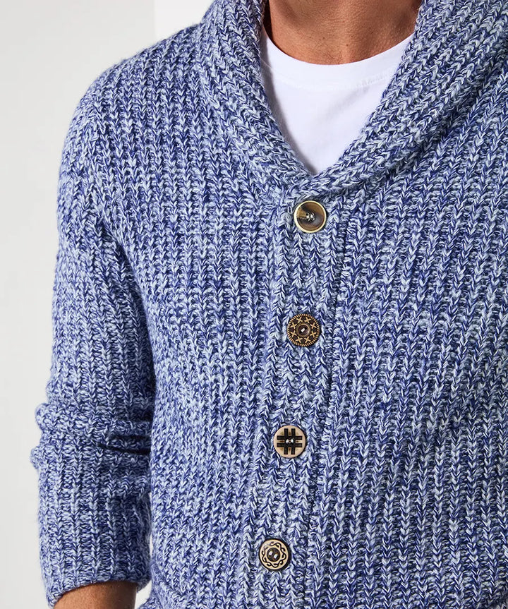 Men | Knitted sweater with shawl collar