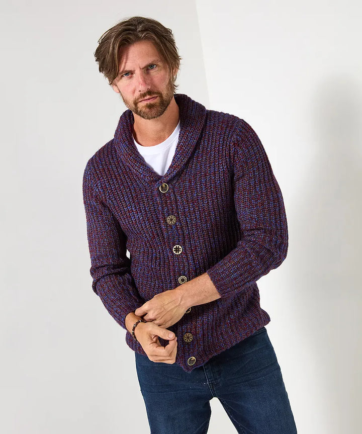 Men | Knitted sweater with shawl collar