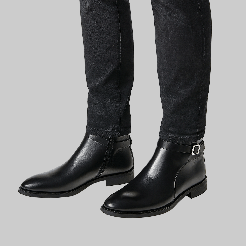 Men | Zippered boots with external buckle