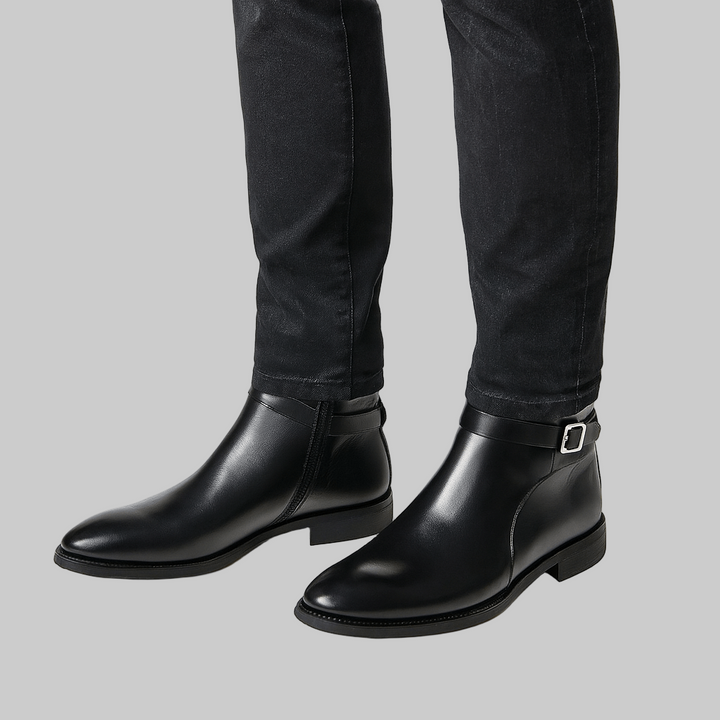 Men | Zippered boots with external buckle