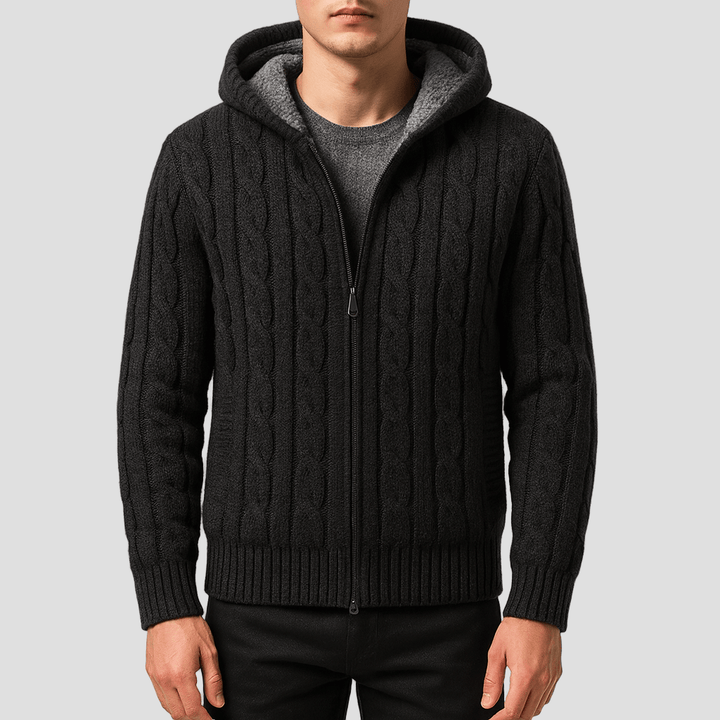 Men | Cable-knit Zipped Sweater