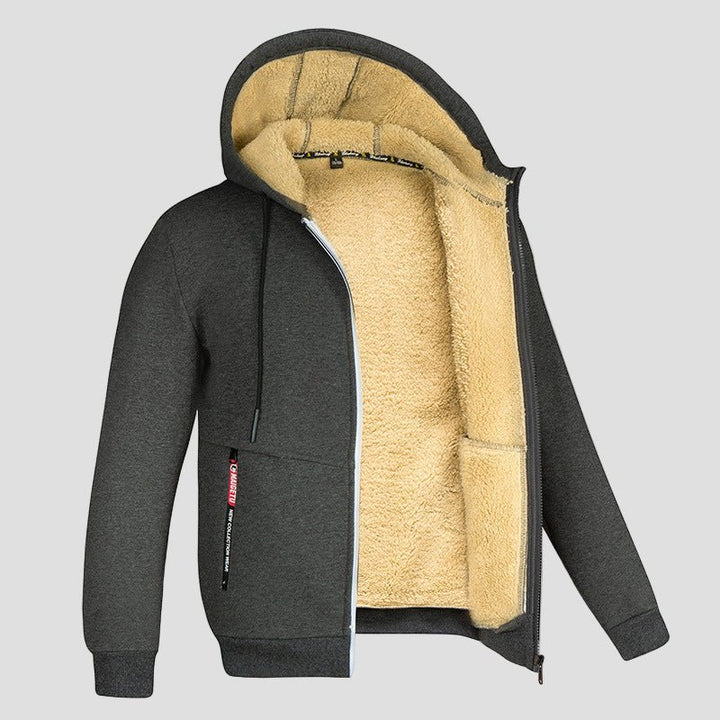 Men Winter Zip-up Hoodie