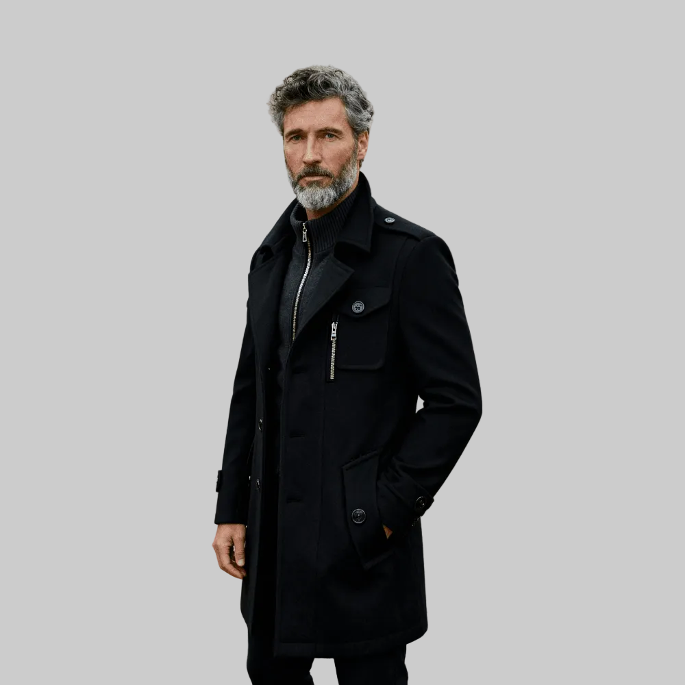 Men | Double-Collar Overcoat