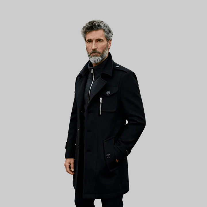 Men | Double-Collar Overcoat