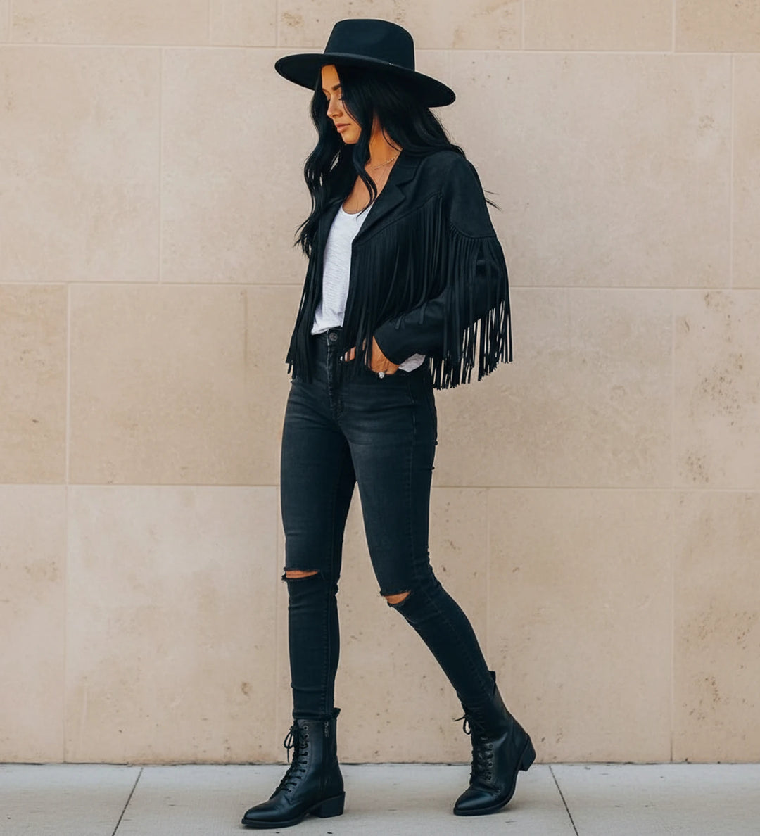 Women | Fringed Biker Jacket