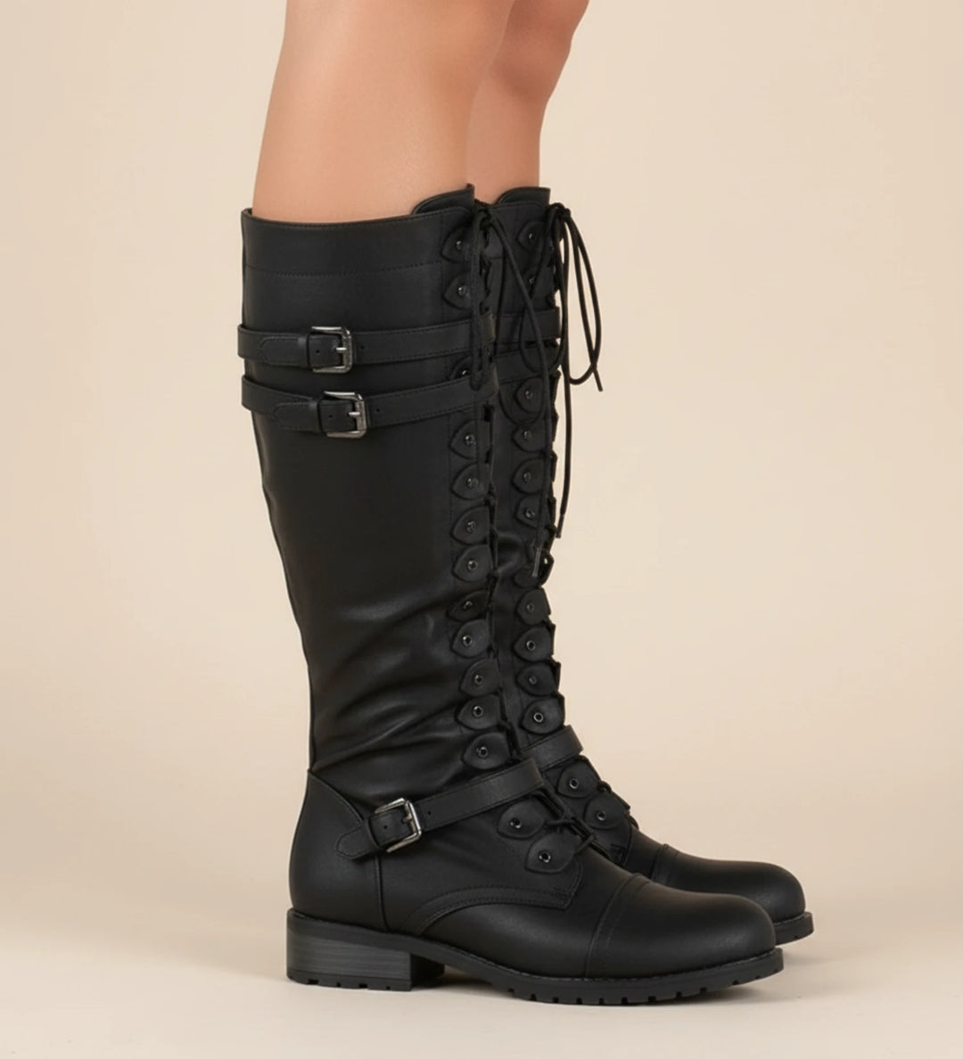 Women | Lace-Up Buckle Boots