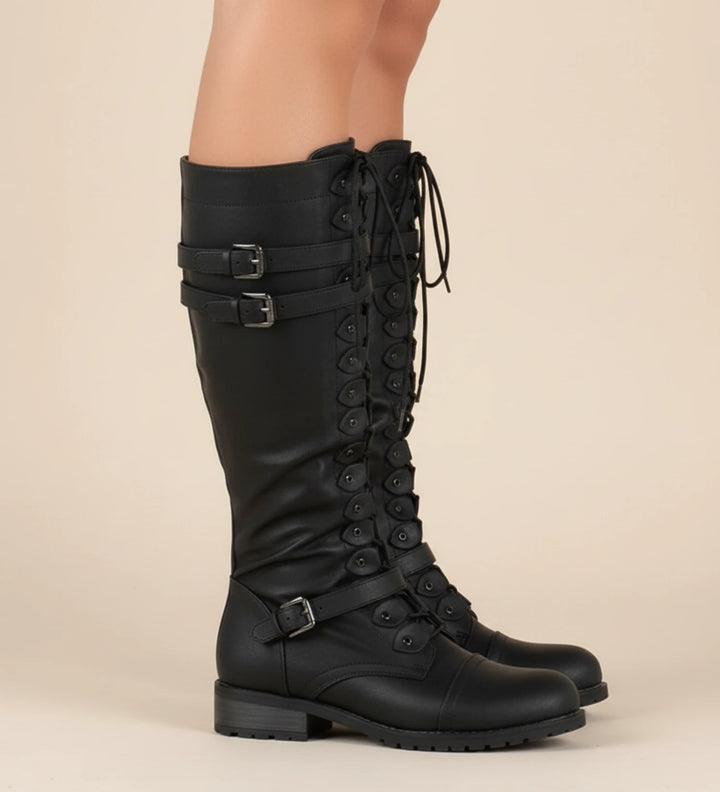 Women | Lace-Up Buckle Boots